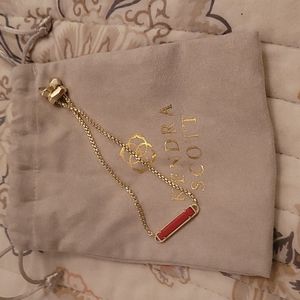Kendra Scott bracelet gold and red